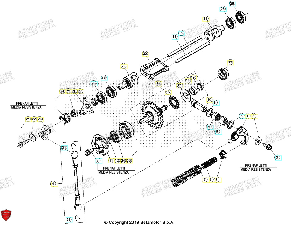 Refroidissement AZMOTORS Pieces BETA ENDURO XTRAINER 250 2T - (2024)