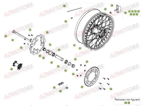 Roue Arriere AZMOTORS PiÃ¨ces BETA RR XTRAINER 250 2T - [2018]