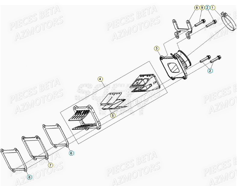 Admission AZMOTORS Pieces BETA RR XTRAINER 250 2T - (2022)
