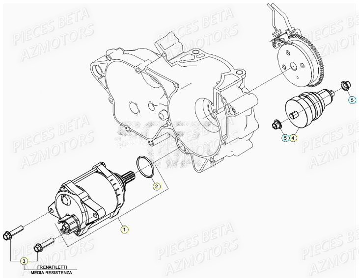 Demarreur AZMOTORS Pieces BETA RR XTRAINER 250 2T - (2022)