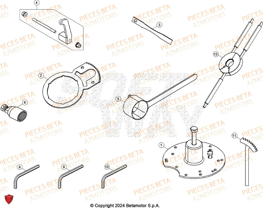 Outillage AZMOTORS Pieces BETA ENDURO XTRAINER 300 2T - (2025)