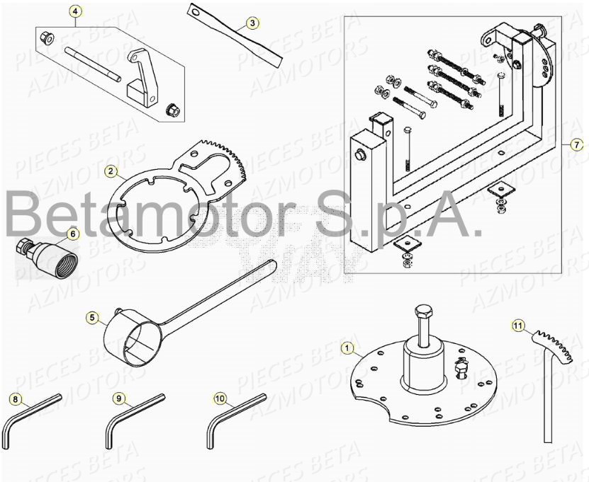 Outils AZMOTORS Pieces BETA RR XTRAINER 300 2T - (2020)