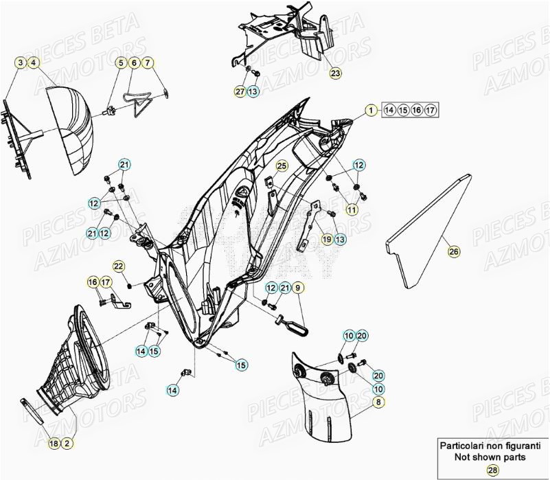 Filtre A Air AZMOTORS Pieces BETA RR XTRAINER 300 2T - (2021)