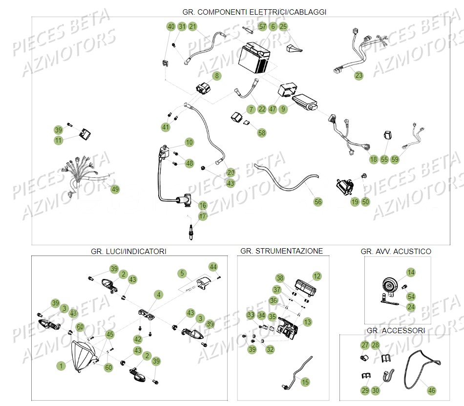 Installation Electrique AZMOTORS PiÃ¨ces BETA RR XTRAINER 300 2T - (2018)